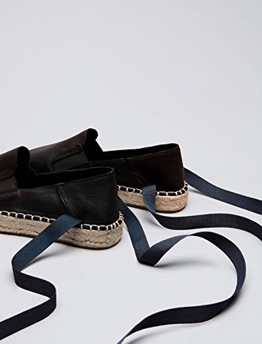 find. Alpargata de Cuero con Tiras Cruzadas para Mujer, Negro (Black), 39 EU