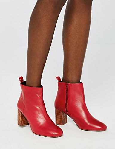 find. Botín de Tacón Cuadrado Mujer, Rojo (Red Red), 39 EU