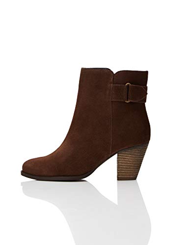 find. Casual Ankle Leather Botas Chelsea, Marrón Brown, 36 EU