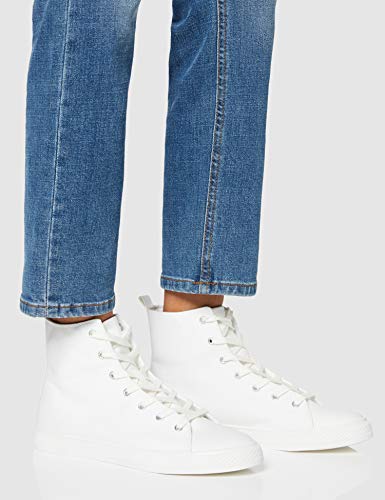 find. Lace Up Baseball Zapatillas altas Mujer, Blanco (White), 37 EU