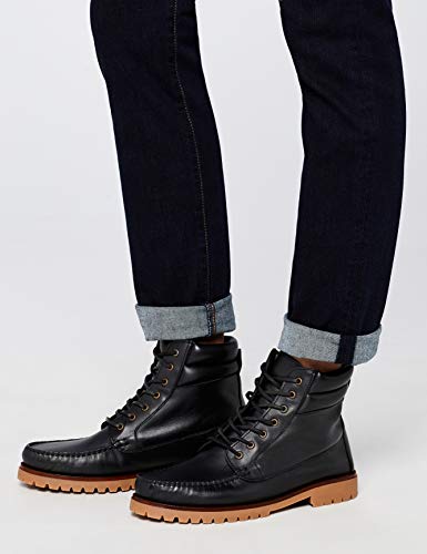 find. Leather Boat Chukka Boots, Schwarz Black), 43 EU