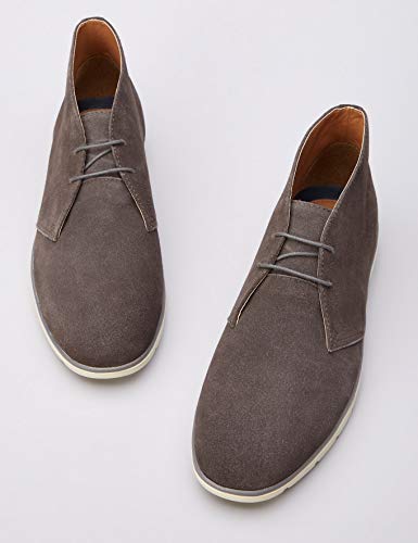 find. Leather Botas Chukka, Gris Grey, 43 EU