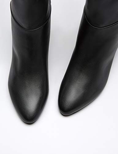 find. Leather Botas Mosqueteras, Negro Black, 39 EU