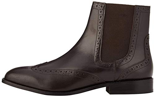 find. Leather Brogue Botas Chelsea, Marrón Chocolate, 37 EU