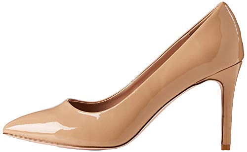 find. Wide Fit Point Court Shoe Zapatos de tacón con Punta Cerrada, Beige, 36 EU