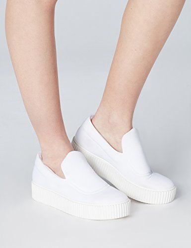 find. Zapatillas de Deporte sin Cordones para Mujer, Blanco (White), 39 EU