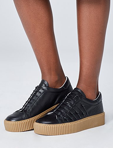 find. Zapatillas de Piel para Mujer, Negro (Black), 38 EU