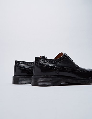 find. Zapato Piel Brogue con Calados para Hombre, Negro (Black), 44 EU