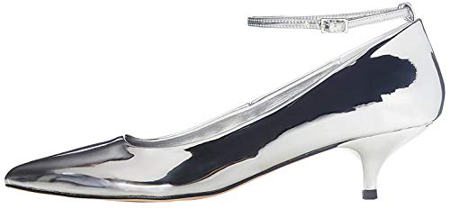 find. Zapatos de Charol con Puntera para Mujer, Plateado (Silver), 36 EU