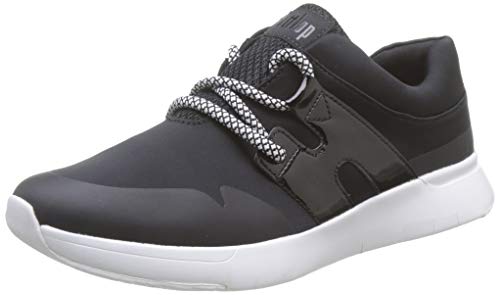 FitFlop Anni Flex, Zapatillas sin Cordones para Mujer, Negro (Black 001), 36 EU