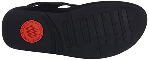 FitFlop Boogaloo Back Strap Sandals, Sandalias con Correa de Tobillo para Mujer, Negro (Black), 39 EU