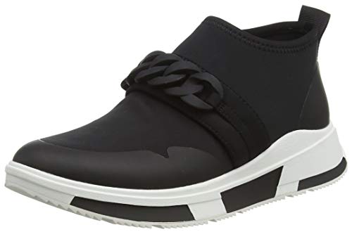 FitFlop Heda Chain Slip-On Sneakers, Zapatillas sin Cordones Mujer, Negro 001, 39 EU