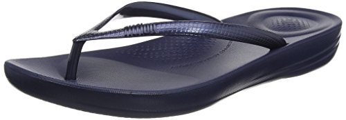 FitFlop Iqushion Ergonomic Flip-Flops, Chanclas Mujer, Blue (Midnight Navy 399), 40 EU