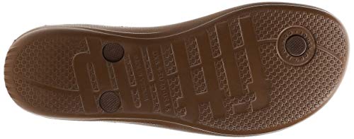 FitFlop Iqushion Ergonomic Flip Flops, Chanclas Mujer, Brown (Bronze 012), 39 EU