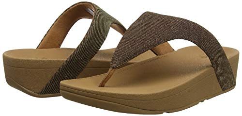 FitFlop Lottie Glitzy, Chanclas Mujer, Marrón (Bronze 012), 39 EU