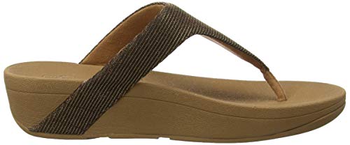 FitFlop Lottie Glitzy, Chanclas Mujer, Marrón (Bronze 012), 39 EU