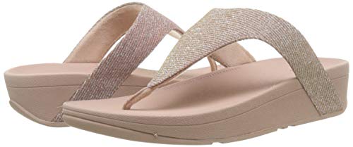 FitFlop Lottie Glitzy, Sandalias de Punta Descubierta Women's, Rosa (Rose Gold 323), 41 EU