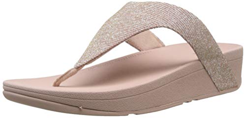 FitFlop Lottie Glitzy, Sandalias de Punta Descubierta Women's, Rosa (Rose Gold 323), 41 EU