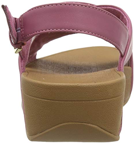 FitFlop Lulu Sandal-Leather, Sandalias de Punta Descubierta Mujer, Rosa (Ss20 Heather Rose 802), 42 EU