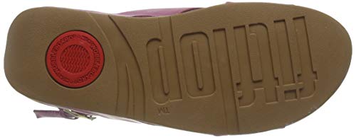 FitFlop Lulu Sandal-Leather, Sandalias de Punta Descubierta Mujer, Rosa (Ss20 Heather Rose 802), 42 EU
