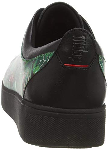 Fitflop Rally Jungle Print Sneakers, Zapatillas Mujer, Mezcla Negra, 42 EU