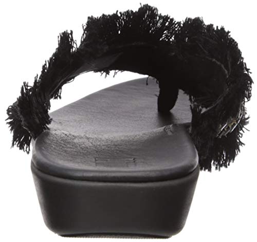 FitFlop Sandalias con flecos Ava Crystalstone para mujer, negro (Negro), 38 EU