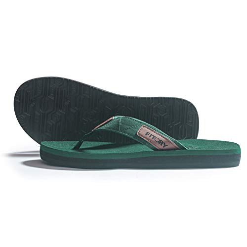 FITORY Chanclas de Hombre para la Playa Sandalias Comodo de Verano para Interior o Exterior Verde Talla 41 EU