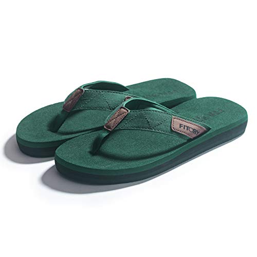 FITORY Chanclas de Hombre para la Playa Sandalias Comodo de Verano para Interior o Exterior Verde Talla 41 EU