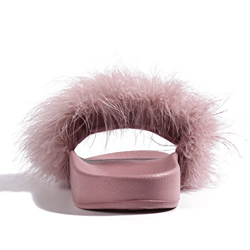 FITORY Zapatillas de Plush para Mujer Zapatillas Cómodas para Interiores y Exteriores Rosa Talla 35-36 EU