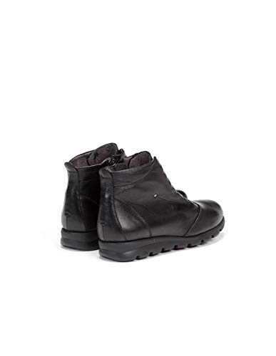 Fluchos | Botín de Mujer | Susan F0356 Sugar Negro Botines | Botín de Piel de Vacuno de Primera Calidad | Cierre con Elásticos | Piso EVA