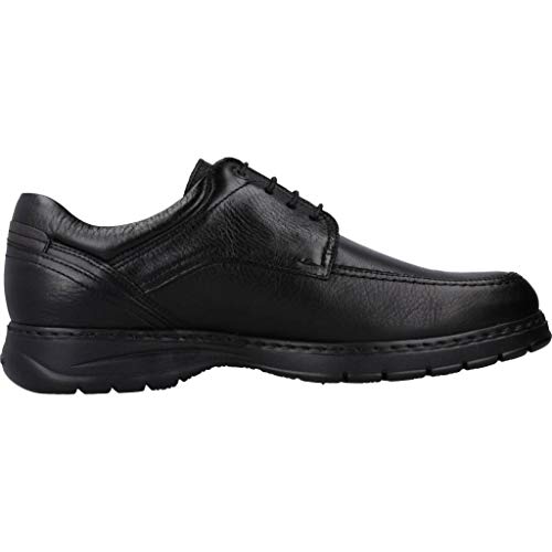 Fluchos | Zapato de Hombre | CRONO 9142 Savate Negro Zapato Confort | Zapato de Piel de Ternera engrasada de Primera Calidad | Cierre con Cordones | Piso Personalizado Fluchos Light