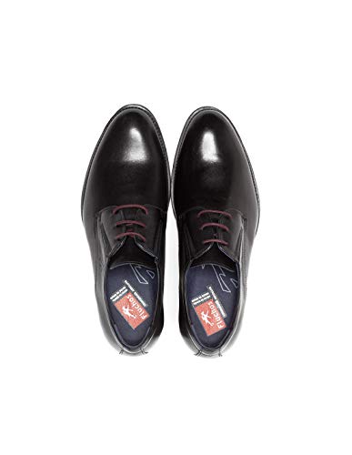 Fluchos | Zapato de Hombre | HERACLES 8410 Memory Negro Zapato de Vestir | Zapato de Piel de Vacuno de Primera Calidad | Cierre con Cordones | Piso de Goma Personalizado