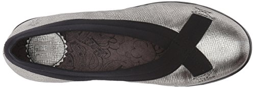 Fly London Bobi, Zapatos de tacón con Punta Cerrada Mujer, Plateado (Anthracitesilver/Black), 42 EU