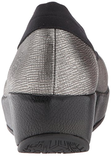 Fly London Bobi, Zapatos de tacón con Punta Cerrada Mujer, Plateado (Anthracitesilver/Black), 42 EU