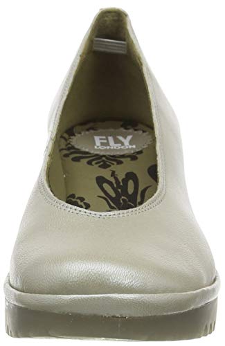 FLY London Walo988fly, Zapatos de tacón con Punta Cerrada Mujer, Plateado (Silver 012), 37 EU