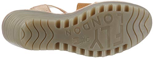 FLY London Yode126fly, Sandalias de Punta Descubierta Mujer, Dorado (Luna 008), 41 EU
