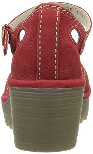 Fly London Yuna, Zapatos de tacón con Punta Cerrada Mujer, Rojo (Lipstick Red 135), 40 EU