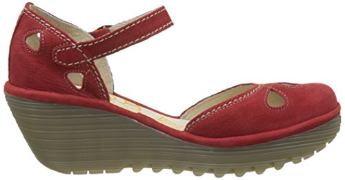 Fly London Yuna, Zapatos de tacón con Punta Cerrada Mujer, Rojo (Lipstick Red 135), 40 EU