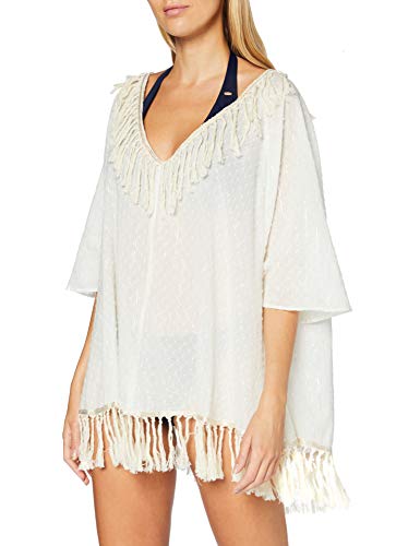 For Time Kaftan Deshilachado Caftán Vestido Playero en Cuello V, Multicolor, M para Mujer