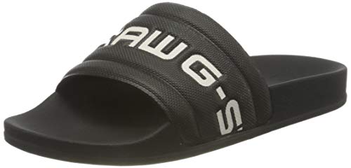 G-STAR RAW D13909, Sandalia Slide Mujer, Dk Black/Black 3593/A112, 39 EU