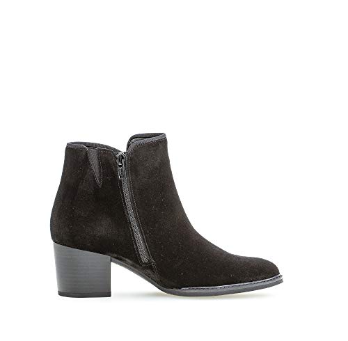 Gabor Mujer Botines, señora Botines,Botas,Botas de Media caña,Botines,botín,Tobillo Alto,Cremallera,Schwarz (Micro),39 EU / 6 UK