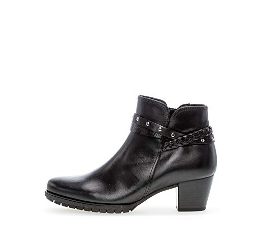 Gabor Mujer Botines, señora Botines,Botas,Botas de Media caña,Botines,botín,Tobillo Alto,Cremallera,Schwarz (Micro),42 EU / 8 UK