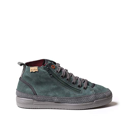 Gaby-SY - Verde, 36EU - Botín para Mujer Hecho en Serraje.