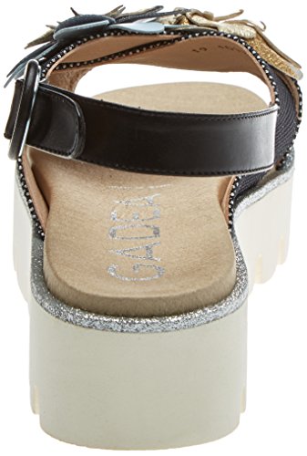 Gadea 41003, Sandalias con Punta Abierta para Mujer, Multicolor (Murano Negro/Soft Negro Negro), 38 EU