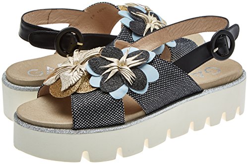 Gadea 41003, Sandalias con Punta Abierta para Mujer, Multicolor (Murano Negro/Soft Negro Negro), 38 EU