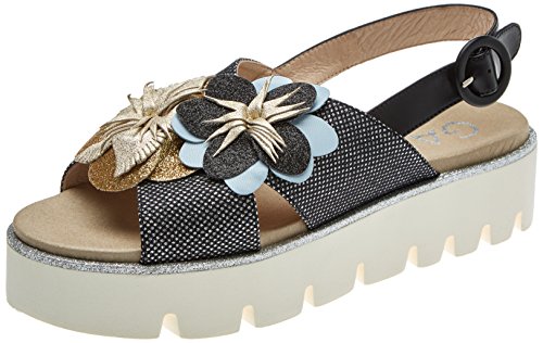 Gadea 41003, Sandalias con Punta Abierta para Mujer, Multicolor (Murano Negro/Soft Negro Negro), 38 EU