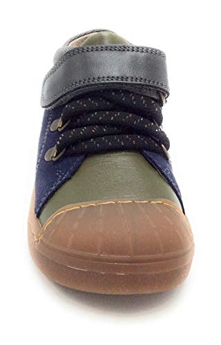 Garvalín 201342, Botas Cortas al Tobillo, Azul Marino Y Militar (Serraje Y Sauvage), 24 EU