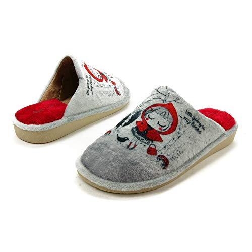 GARZON - Zapatilla CASA P253.247 para: Mujer Color: Gris Talla: 38