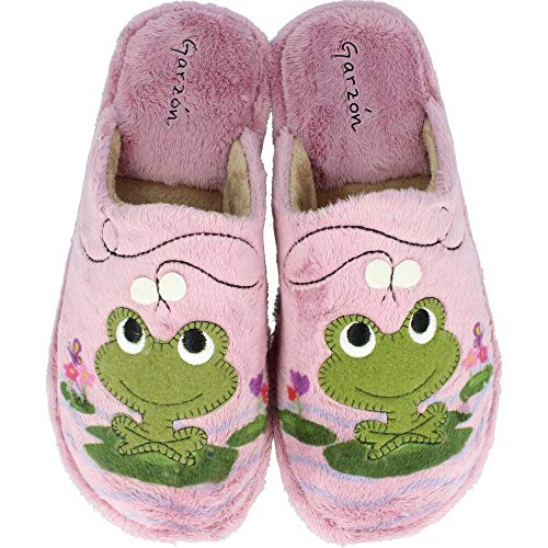 Garzón - Zapatillas de Casa Mujer Parquet Rana - Malva, 38