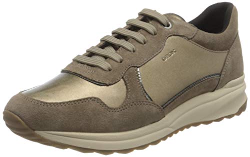 GEOX D AIRELL A TOBACCO/DK BEIGE Women's Trainers Low-Top Trainers size 39(EU)
